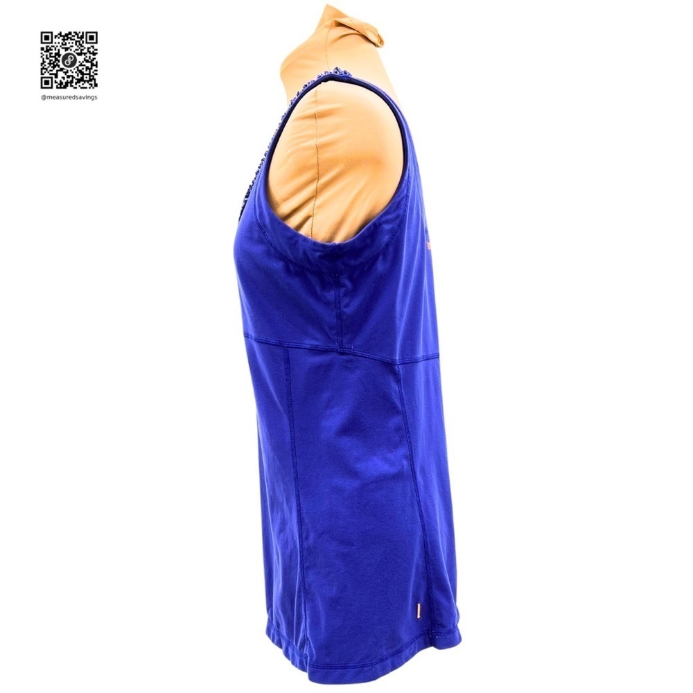 Lucy - (Large) Purple Athletic Tank with Fringe Trim - Picture 7 of 9